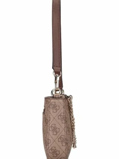 GUESS Taschen & Rucksäcke*Damen Handtasche - Noelle II Mini Top Zip SHB 72720 Logo braun uni