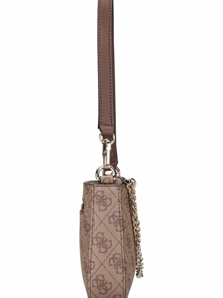 GUESS Taschen & Rucksäcke*Damen Handtasche - Noelle II Mini Top Zip SHB 72720 Logo braun uni