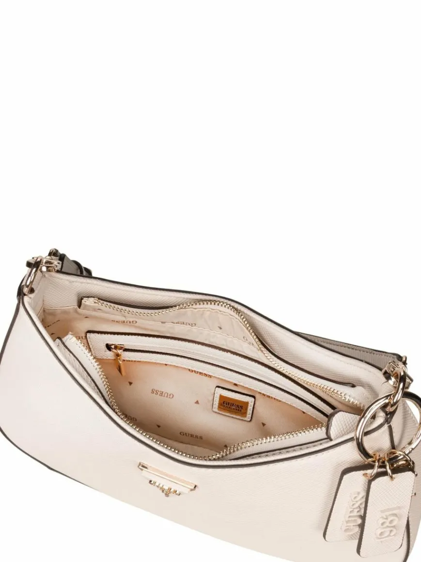 GUESS Taschen & Rucksäcke*Damen Handtasche - Noelle II Top Zip SHB beige uni