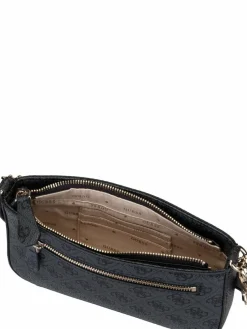 GUESS Taschen & Rucksäcke*Damen Handtasche - Noelle II Mini Top Zip SHB 72720 Logo grau uni