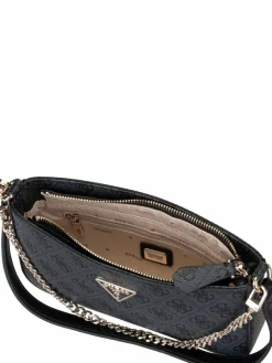 GUESS Taschen & Rucksäcke*Damen Handtasche - Noelle II Mini Top Zip SHB 72720 Logo grau uni