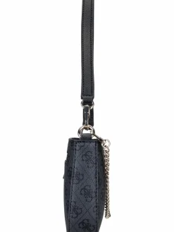 GUESS Taschen & Rucksäcke*Damen Handtasche - Noelle II Mini Top Zip SHB 72720 Logo grau uni