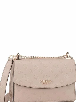 GUESS Taschen & Rucksäcke*Damen Handtasche - Phoebe Conv XBody Flap 65210 Logo taupe uni