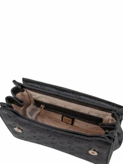 GUESS Taschen & Rucksäcke*Damen Handtasche - Phoebe Conv XBody Flap 65210 Logo schwarz uni