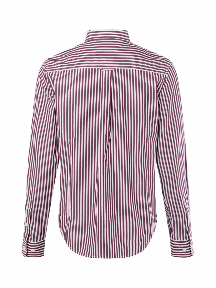 Gant Blusen*Damen Hemdbluse aubergine weiß gestreift