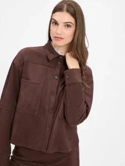 Marie Lund Jacken & Westen|Blusen*Damen Hemdbluse mocca uni