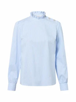 Rich & Royal Blusen*Damen Hemdbluse hellblau weiß gestreift