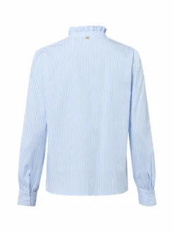 Rich & Royal Blusen*Damen Hemdbluse hellblau weiß gestreift