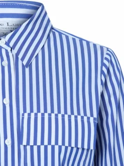 Marie Lund Blusen*Damen Hemdbluse royal weiß gestreift