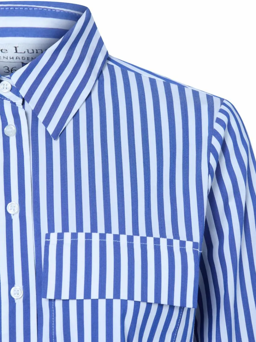 Marie Lund Blusen*Damen Hemdbluse royal weiß gestreift