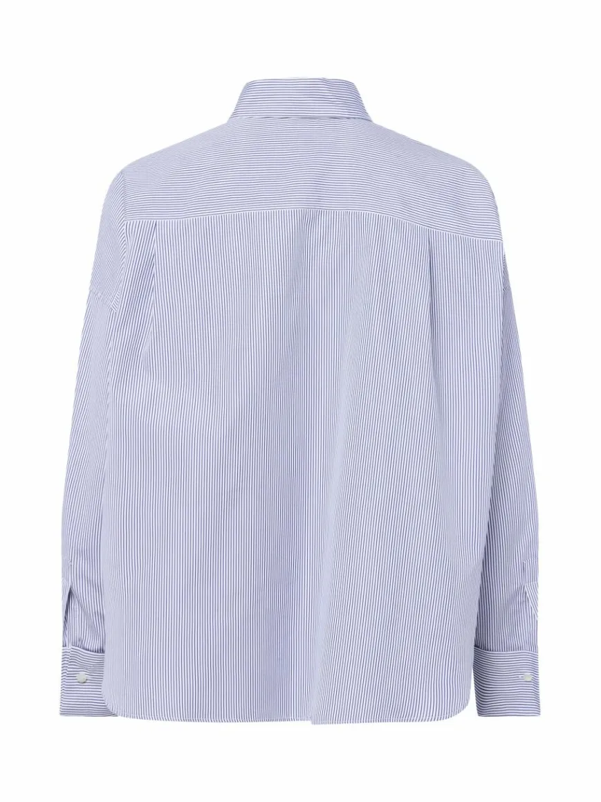 Weekend Max Mara Blusen*Damen Hemdbluse blau weiß gestreift