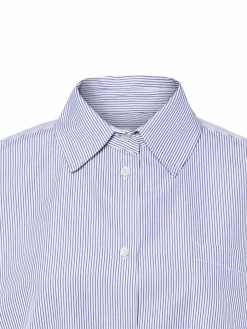 Weekend Max Mara Blusen*Damen Hemdbluse blau weiß gestreift