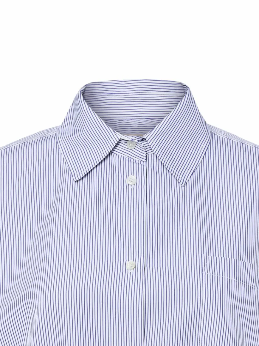 Weekend Max Mara Blusen*Damen Hemdbluse blau weiß gestreift