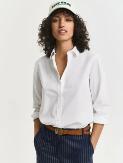 Gant Blusen*Damen Hemdbluse weiß uni