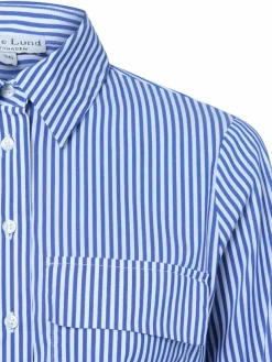 Marie Lund Blusen*Damen Hemdbluse blau weiß gestreift