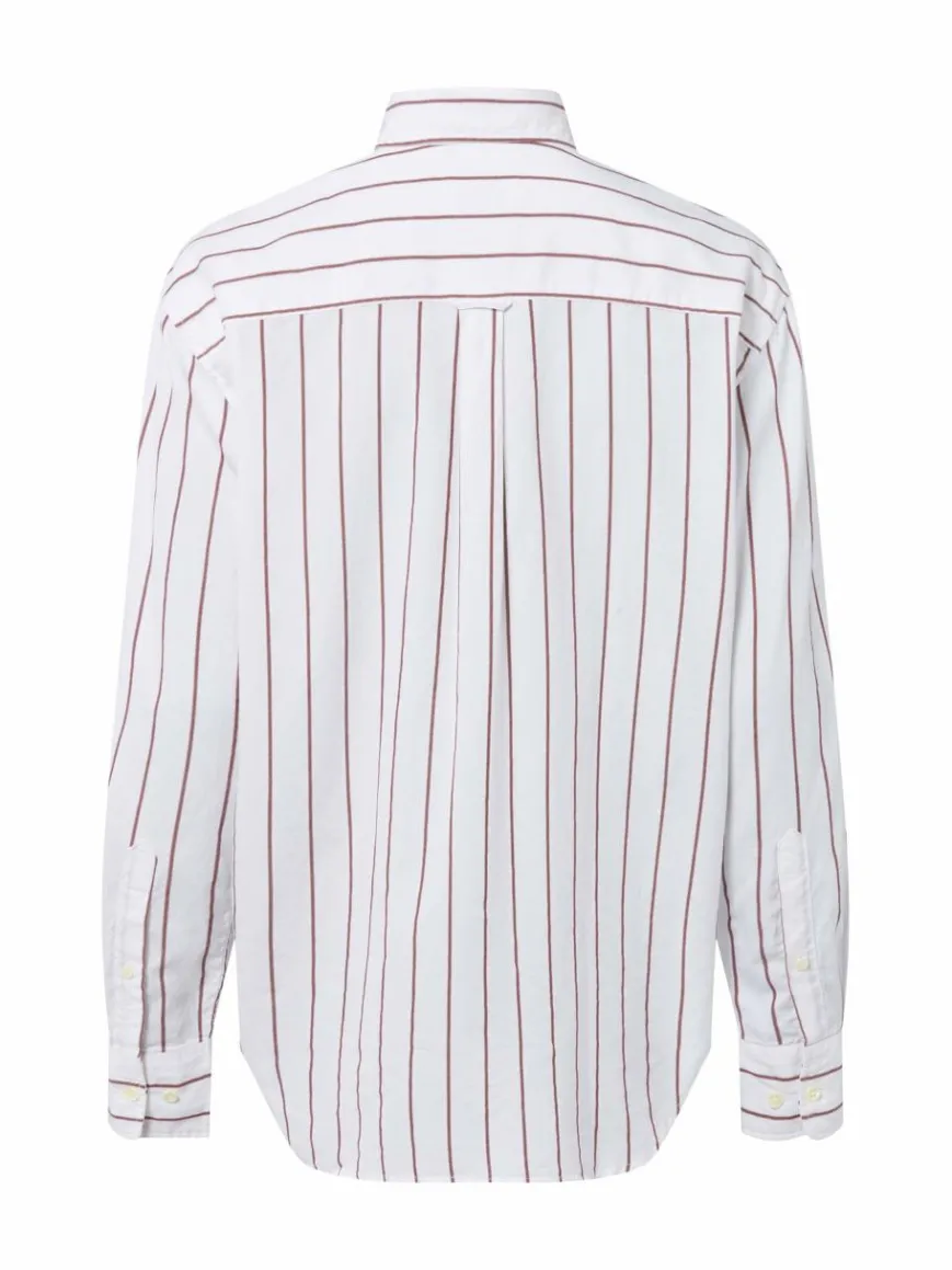 Gant Blusen*Damen Hemdbluse weiß braun gestreift