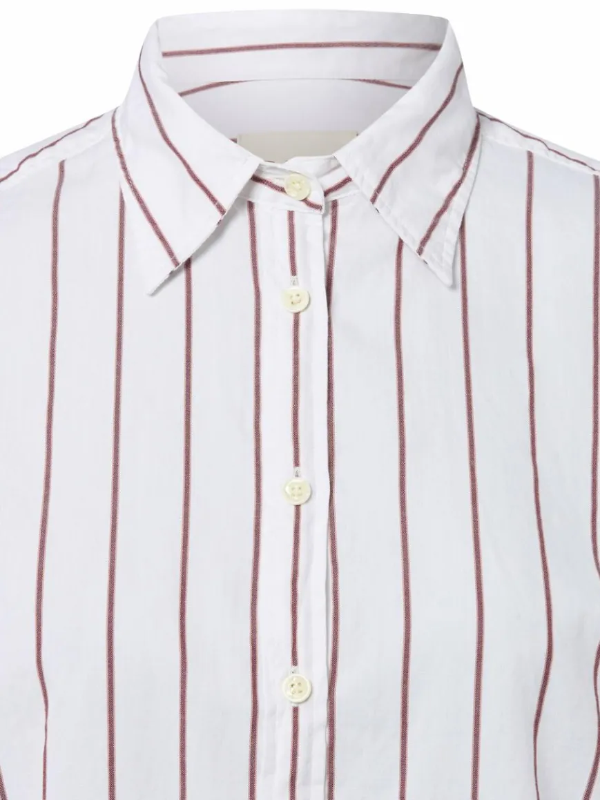 Gant Blusen*Damen Hemdbluse weiß braun gestreift