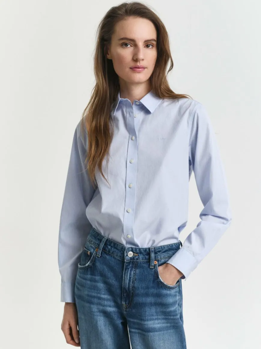 Gant Blusen*Damen Hemdbluse hellblau uni