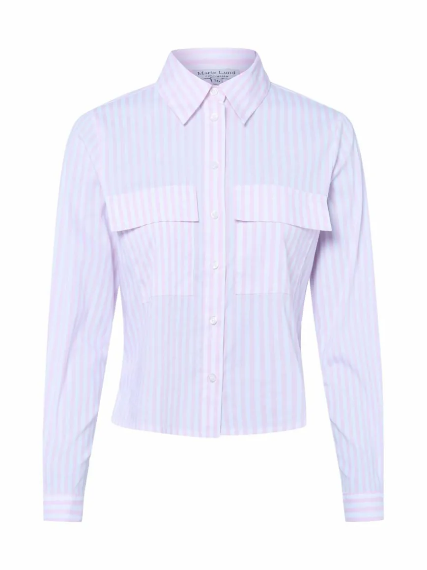 Marie Lund Blusen*Damen Hemdbluse rosa weiß gestreift