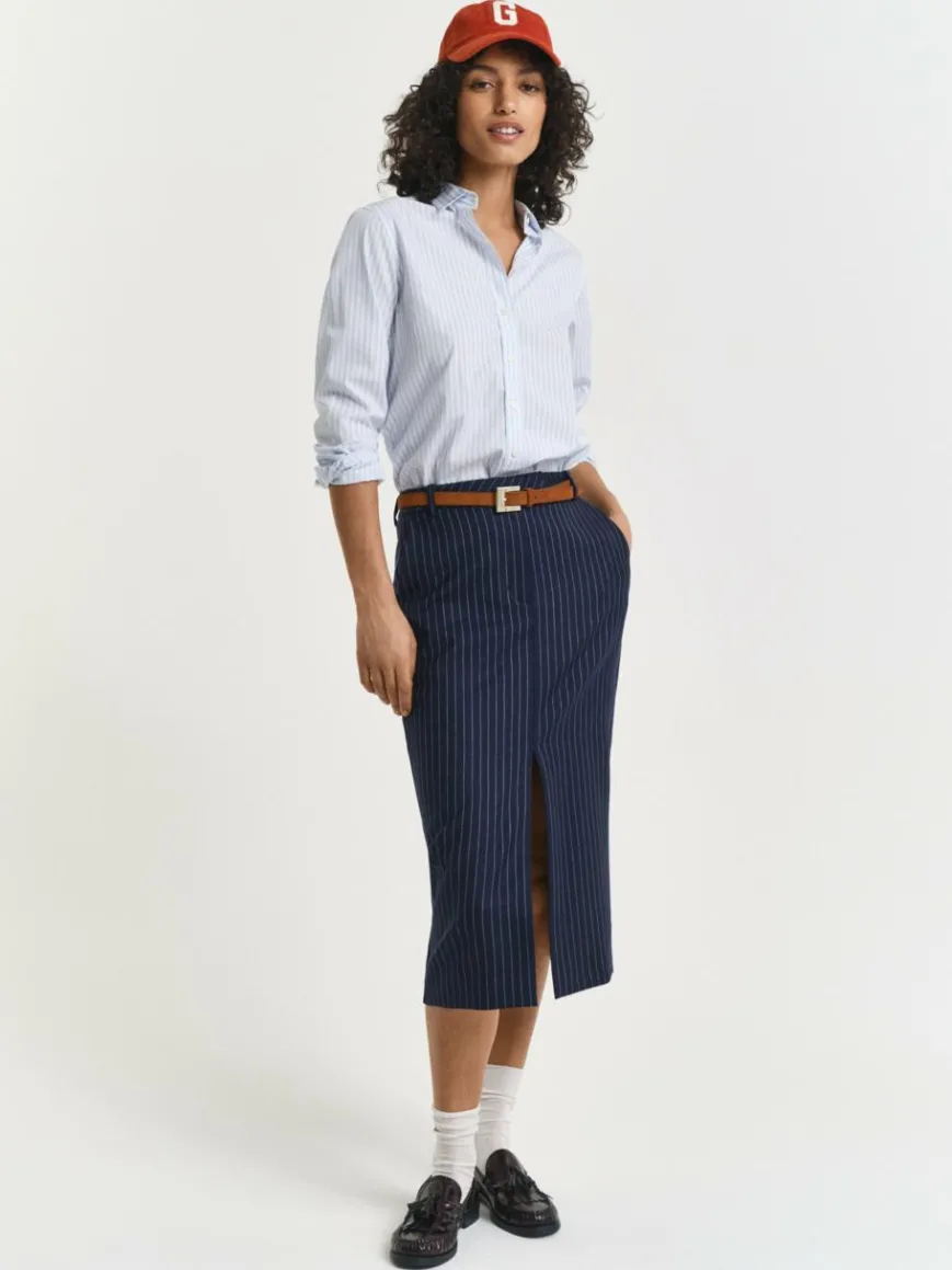 Gant Blusen*Damen Hemdbluse hellblau weiß gestreift