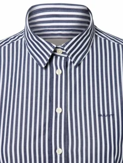 Gant Blusen*Damen Hemdbluse marine weiß gestreift