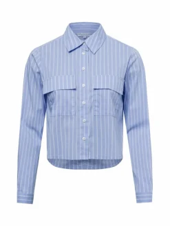 Marie Lund Blusen*Damen Hemdbluse hellblau weiß gestreift