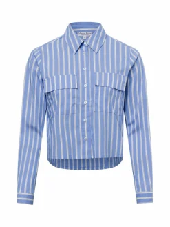 Marie Lund Blusen*Damen Hemdbluse hellblau weiß gestreift