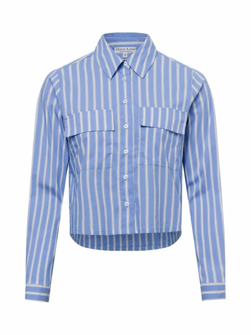 Marie Lund Blusen*Damen Hemdbluse hellblau weiß gestreift