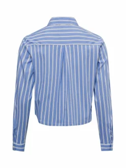 Marie Lund Blusen*Damen Hemdbluse hellblau weiß gestreift