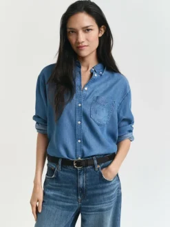 Gant Blusen*Damen Hemdbluse medium stone uni