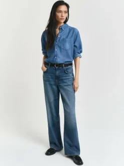 Gant Blusen*Damen Hemdbluse medium stone uni