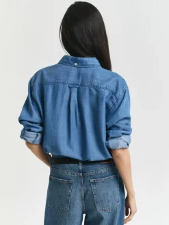 Gant Blusen*Damen Hemdbluse medium stone uni