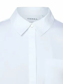 comma Blusen*Damen Hemdbluse weiß uni