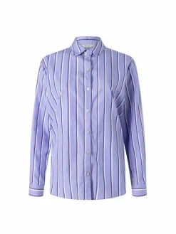 MAERZ Blusen*Damen Hemdbluse flieder weiß gestreift