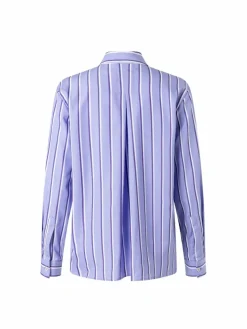 MAERZ Blusen*Damen Hemdbluse flieder weiß gestreift