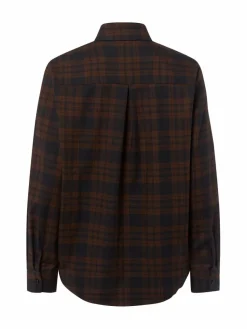 Marie Lund Collection Blusen*Damen Hemdbluse marine schoko kariert