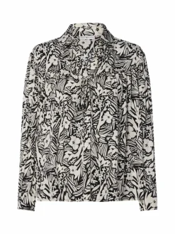 Tommy Hilfiger Blusen*Damen Hemdbluse ecru schwarz gemustert