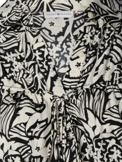 Tommy Hilfiger Blusen*Damen Hemdbluse ecru schwarz gemustert