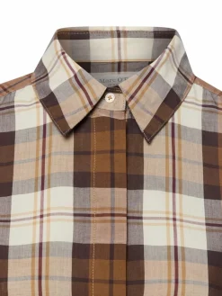 Marc O'Polo Blusen*Damen Hemdbluse braun beige kariert