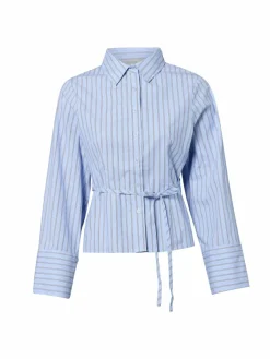 Neo Noir Blusen*Damen Hemdbluse - Clarida hellblau marine gestreift