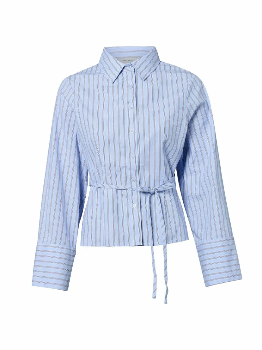 Neo Noir Blusen*Damen Hemdbluse - Clarida hellblau marine gestreift