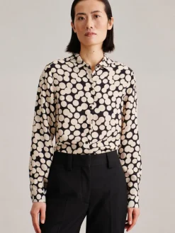 Seidensticker Blusen*Damen Hemdbluse - Druck schwarz bedruckt