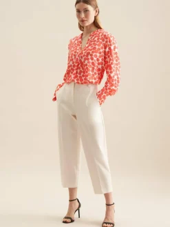 Seidensticker Blusen*Damen Hemdbluse - Druck orange bedruckt