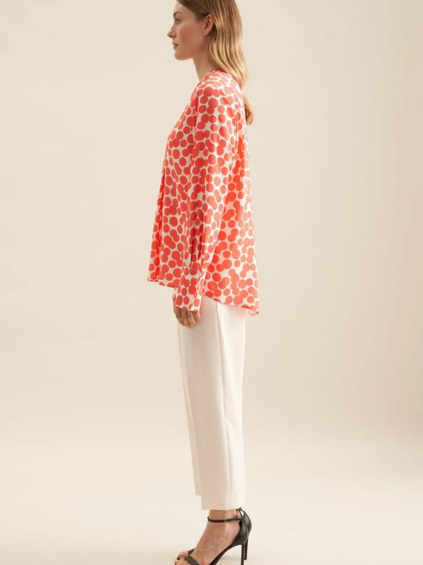 Seidensticker Blusen*Damen Hemdbluse - Druck orange bedruckt