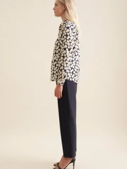 Seidensticker Blusen*Damen Hemdbluse - Druck blau bedruckt