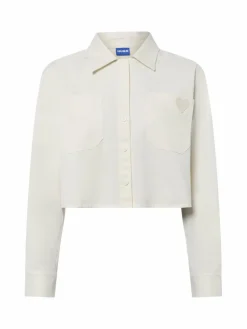 HUGO BLUE Blusen*Damen Hemdbluse - Edia_B ecru uni