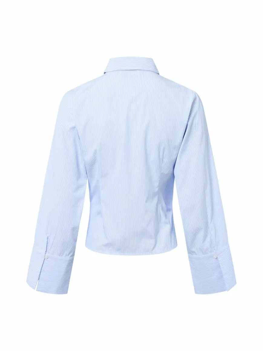 Neo Noir Blusen*Damen Hemdbluse - Fenli hellblau weiß gestreift