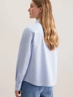 Seidensticker Blusen*Damen Hemdbluse - Gestreift blau gestreift