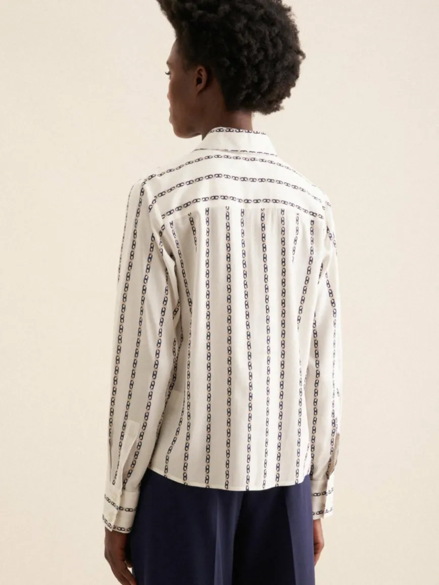 Seidensticker Blusen*Damen Hemdbluse - Kettenprint ecru gemustert