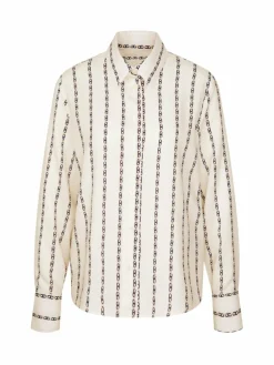 Seidensticker Blusen*Damen Hemdbluse - Kettenprint ecru gemustert